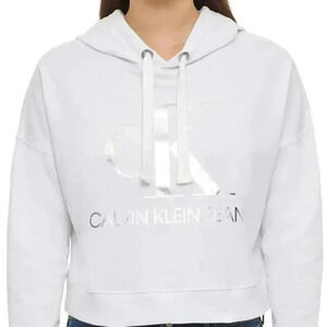 Calvin Klein Jeans Cropped Monogram Graphic Hoodie​​